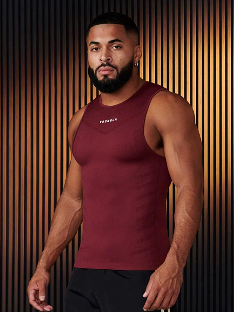 2024 Summer New YONGLA Fitness Tank Top, Casual Running, Printed Sports Sleeveless T-shirt, Cross border Foreign Trade