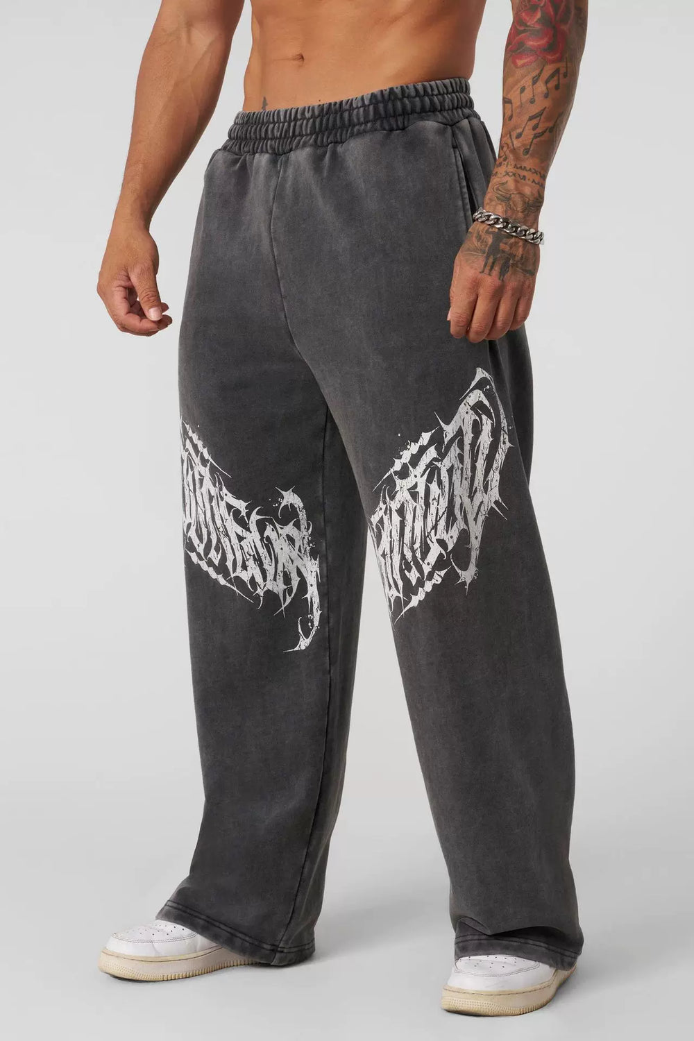 American fashion brand YOONGLA leaf camouflage sports pants for men's fitness training, jogging, leisure, wide leg pants