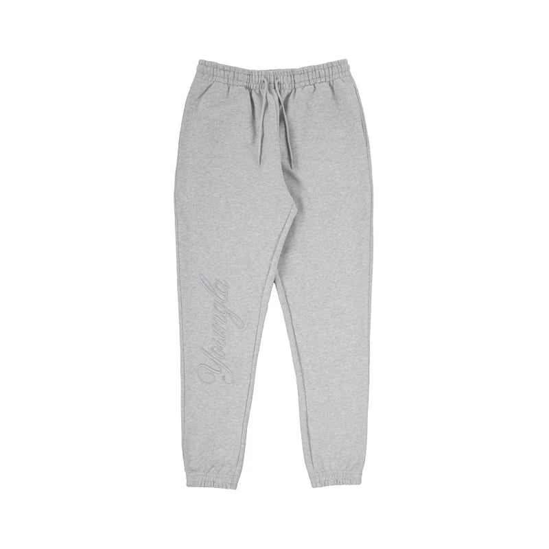 Cross border foreign trade, European and American trendy brand YOUNG LA sports and fitness pants, American casual embroidered looped leg binding pants