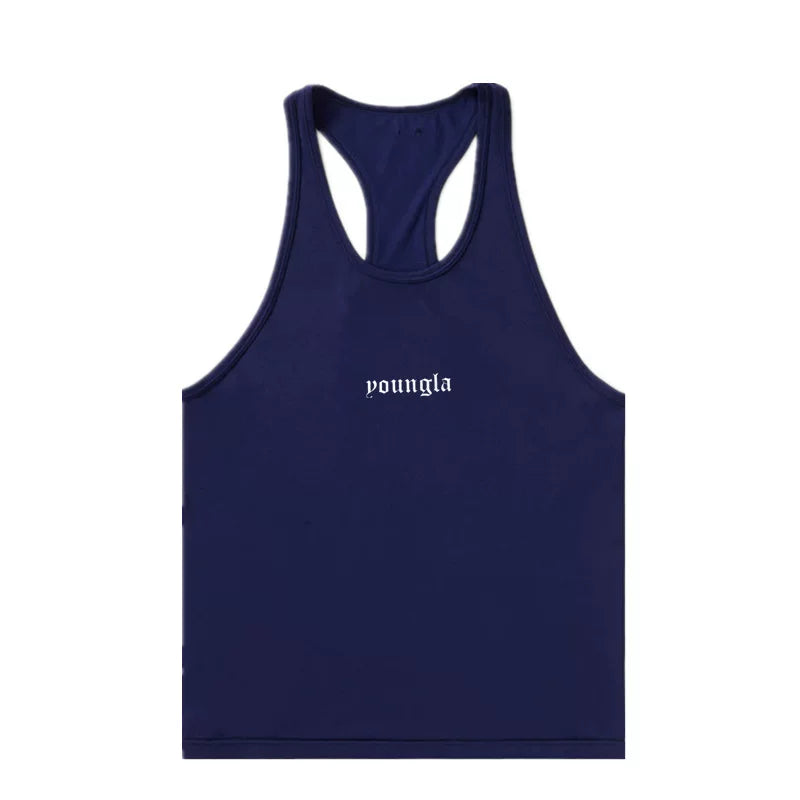 New summer running sleeveless vest, casual, breathable, elastic, muscle fitness, iron top, cross-border foreign trade