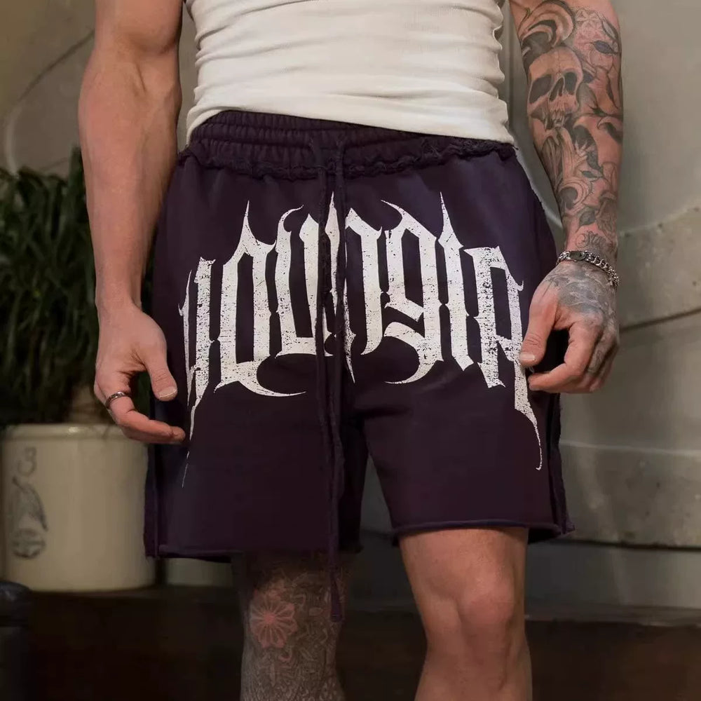 European and American trendy brand YOUNG LA casual shorts men's cotton trendy versatile fitness jogging sports basketball shorts