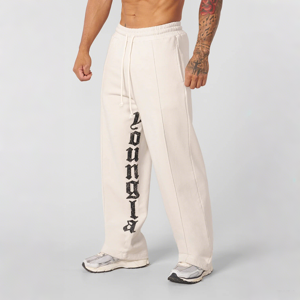 European and American trendy brand YOUNG LA sports printed fitness pants for men's training, running, drawstring, casual straight leg pants