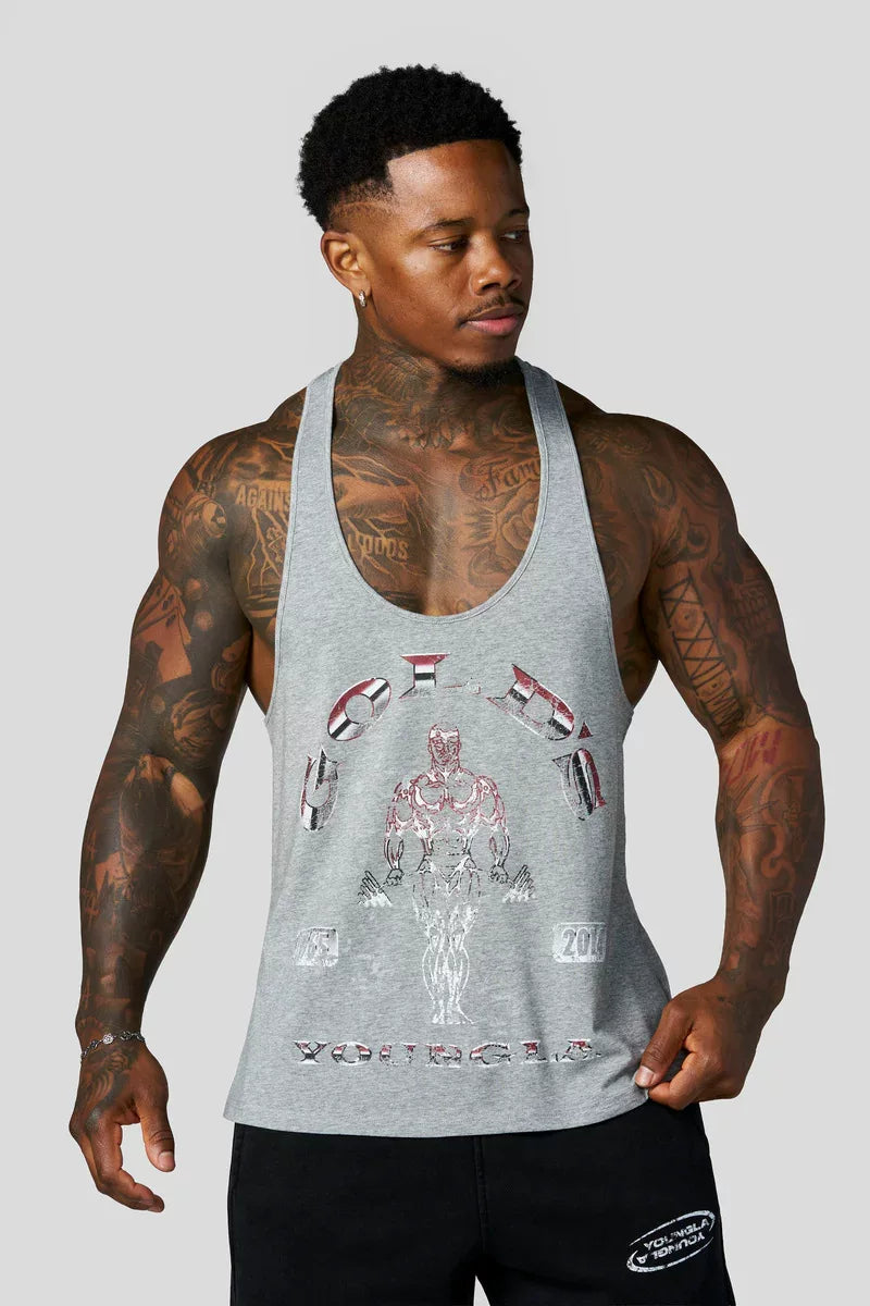 American fashion brand YOUNG LA fitness vest, quick drying breathable style, suspender, cotton loose oversized vest