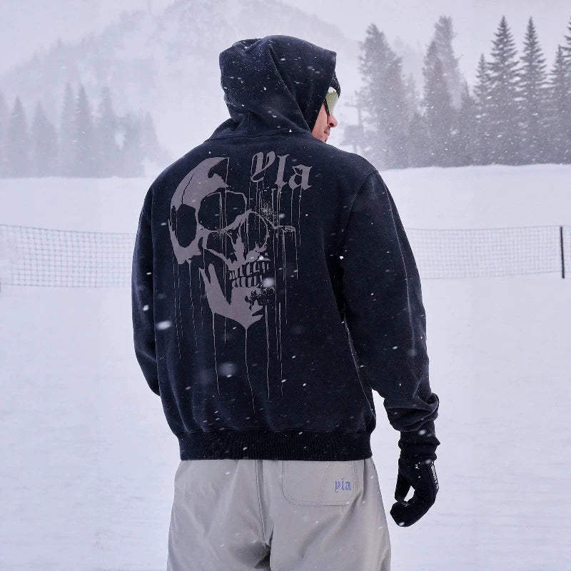 American trendy brand YOUNG LA sports hooded sweatshirt, skull head jogging men's casual fitness running top jacket