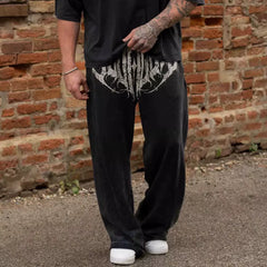 New American fashion brand YOUNG LA fitness training casual loose straight leg pants men's jogging sports pants foreign trade