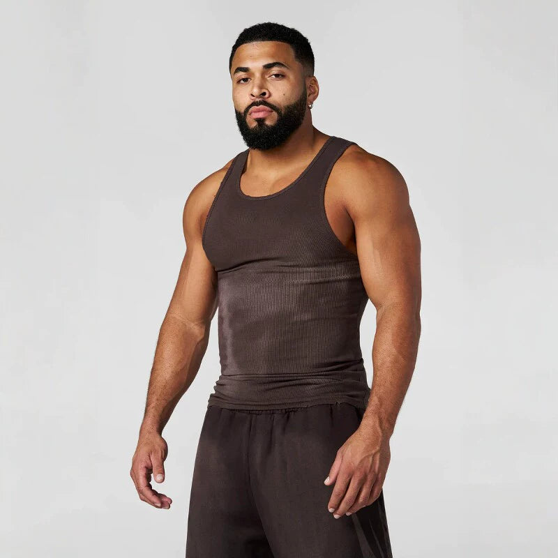American trendy brand YOONGLA fitness vest for runners, men's quick drying, breathable, elastic training sleeveless top