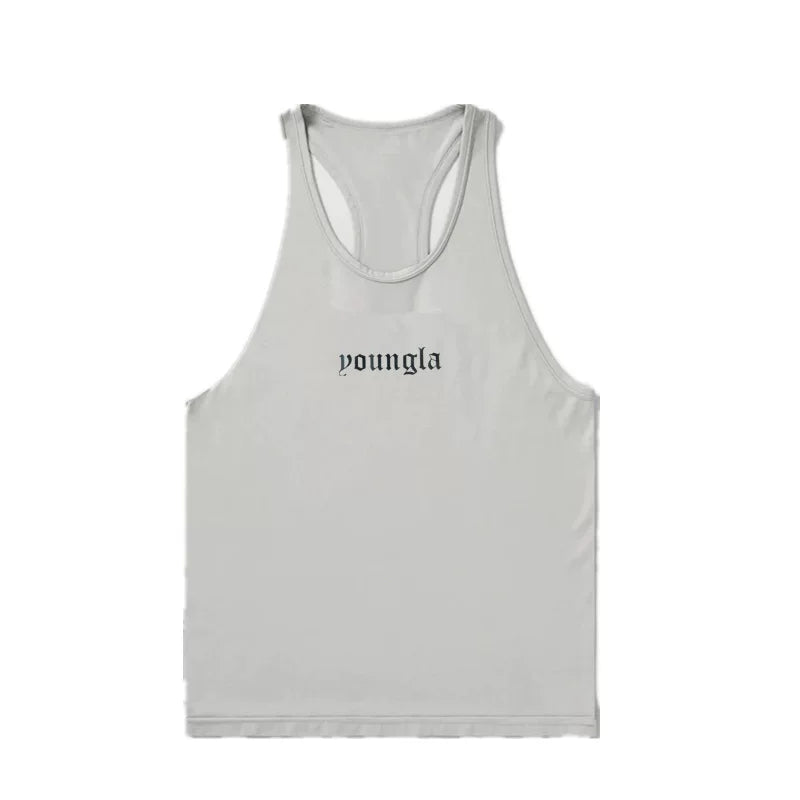 New summer running sleeveless vest, casual, breathable, elastic, muscle fitness, iron top, cross-border foreign trade