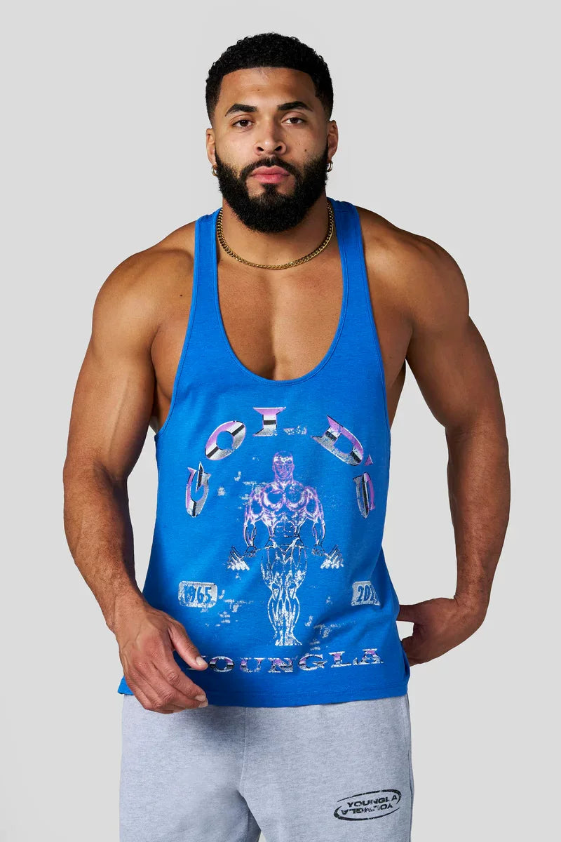 American fashion brand YOUNG LA fitness vest, quick drying breathable style, suspender, cotton loose oversized vest