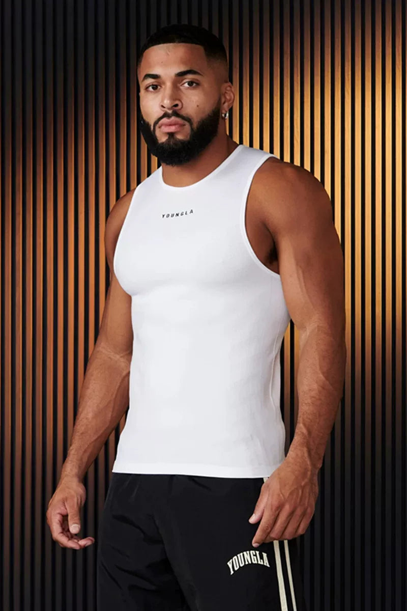 2024 Summer New YONGLA Fitness Tank Top, Casual Running, Printed Sports Sleeveless T-shirt, Cross border Foreign Trade