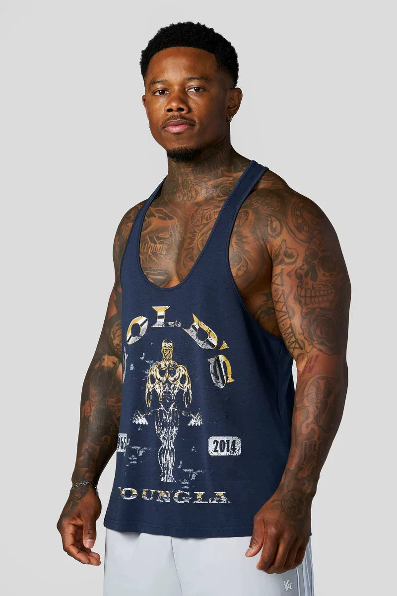 American fashion brand YOUNG LA fitness vest, quick drying breathable style, suspender, cotton loose oversized vest