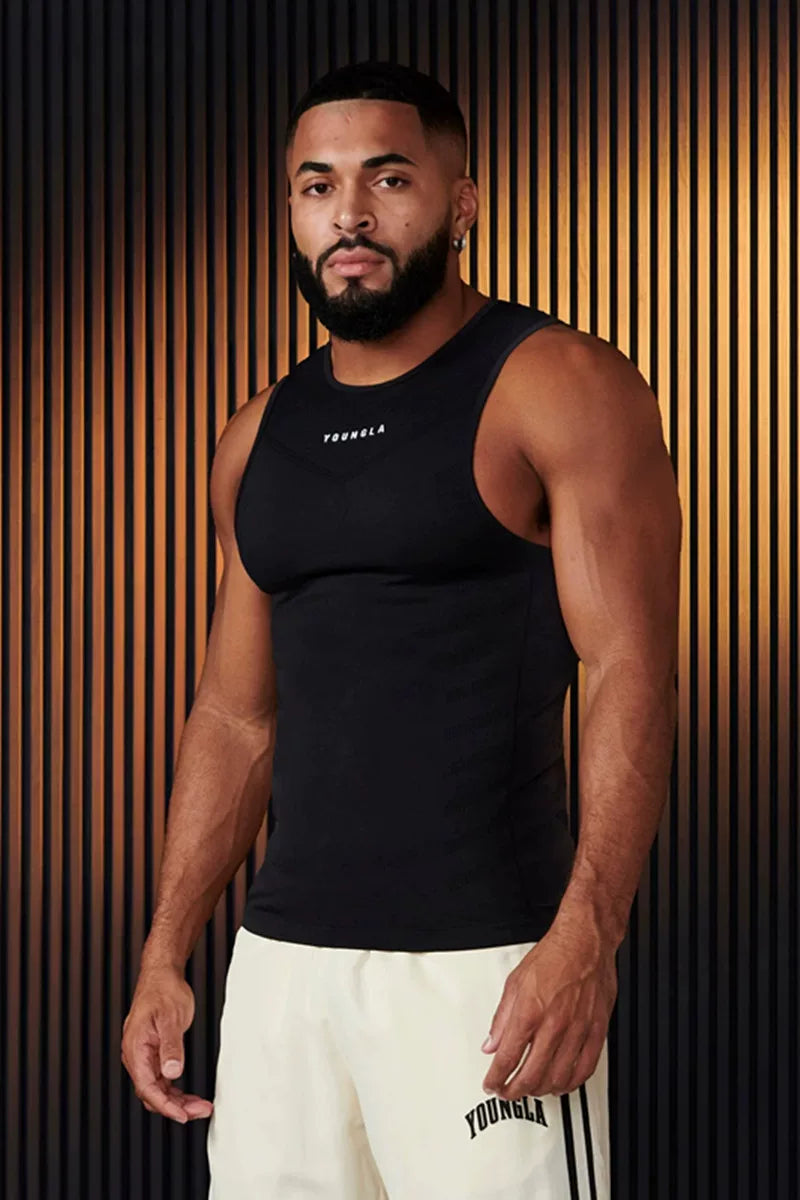 2024 Summer New YONGLA Fitness Tank Top, Casual Running, Printed Sports Sleeveless T-shirt, Cross border Foreign Trade