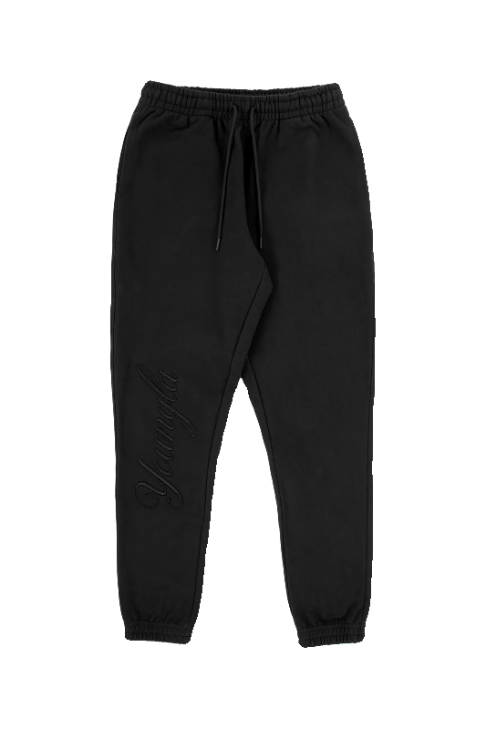 Cross border foreign trade, European and American trendy brand YOUNG LA sports and fitness pants, American casual embroidered looped leg binding pants