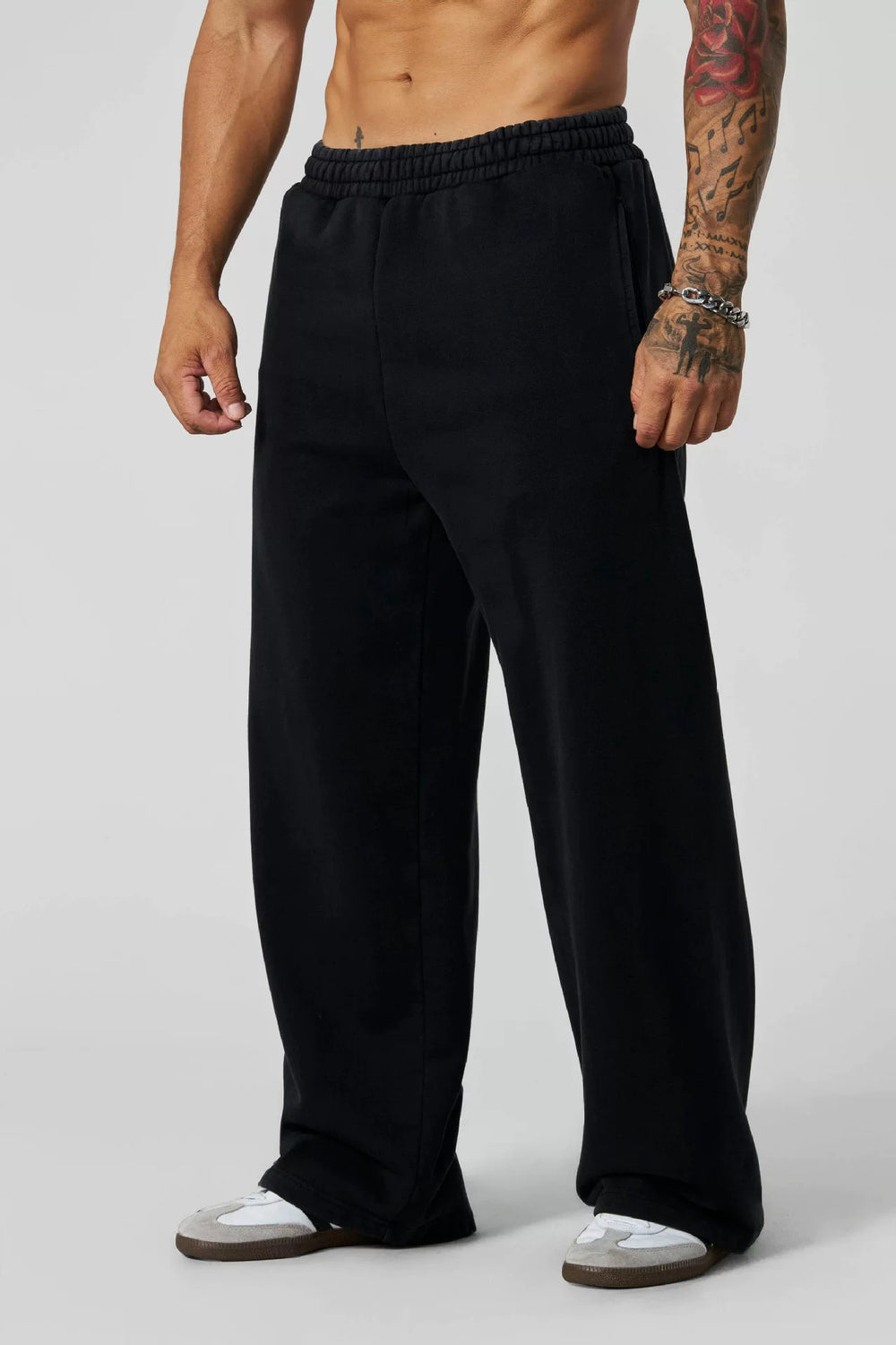 American fashion brand YOONGLA fitness straight leg pants, jogging training, tied rope, casual loose straight leg pants