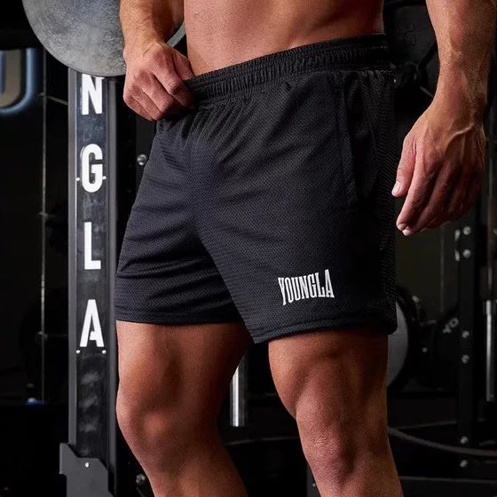 European and American trendy brand YOUNG LA casual shorts, American fitness training sports breathable quick drying three-point basketball shorts