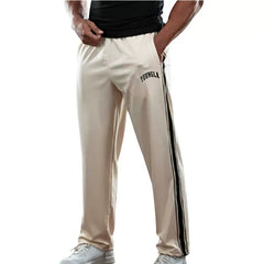European and American trendy brand Youngla pants color blocked sports fitness straight leg pants men's striped sweatpants cross-border foreign trade