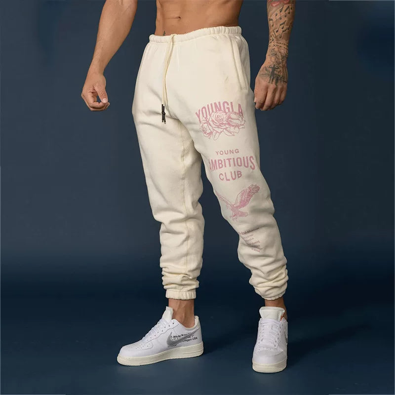 Autumn and Winter New American Men's Health Pants, European and American YOUNG LA Long Style Sports, Leisure, Fitness, Training, Legged Pants