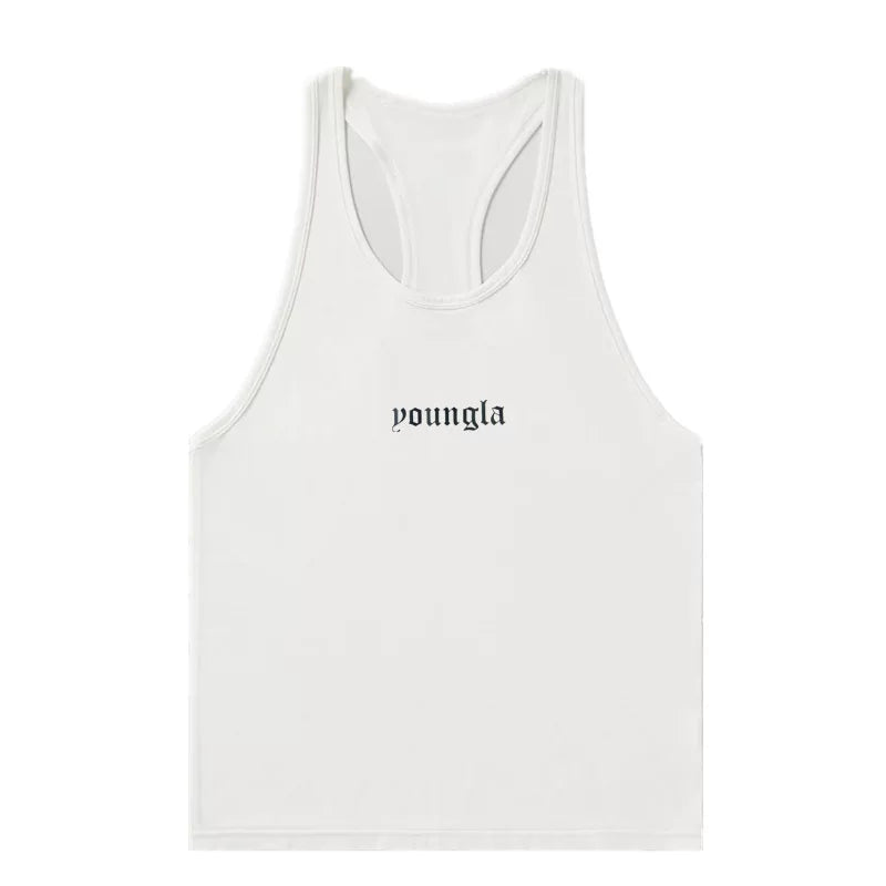 New summer running sleeveless vest, casual, breathable, elastic, muscle fitness, iron top, cross-border foreign trade