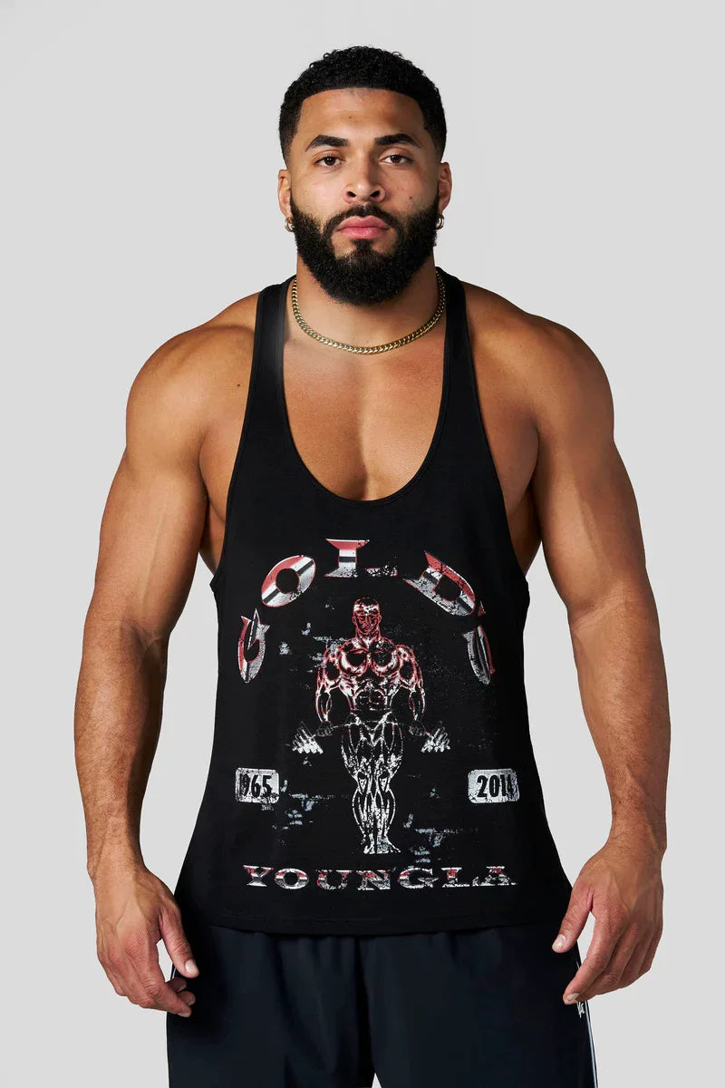 American fashion brand YOUNG LA fitness vest, quick drying breathable style, suspender, cotton loose oversized vest