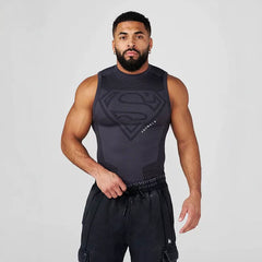 American fashion brand sports fitness YONGLA elastic vest tight fitting clothes men's high elasticity training fitness top vest