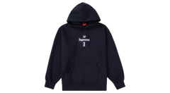 Supreme Cross Box Logo Hoodie Navy (P)