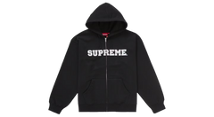 Supreme Collegiate Applique Zip Up Hoodie Black